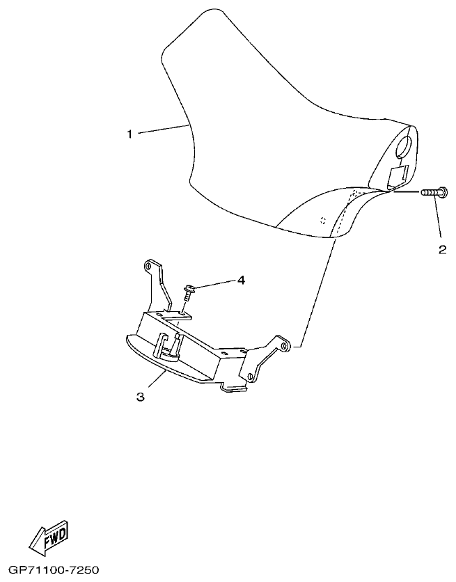 Yamaha F1G1 STEERING 2 parts diagram